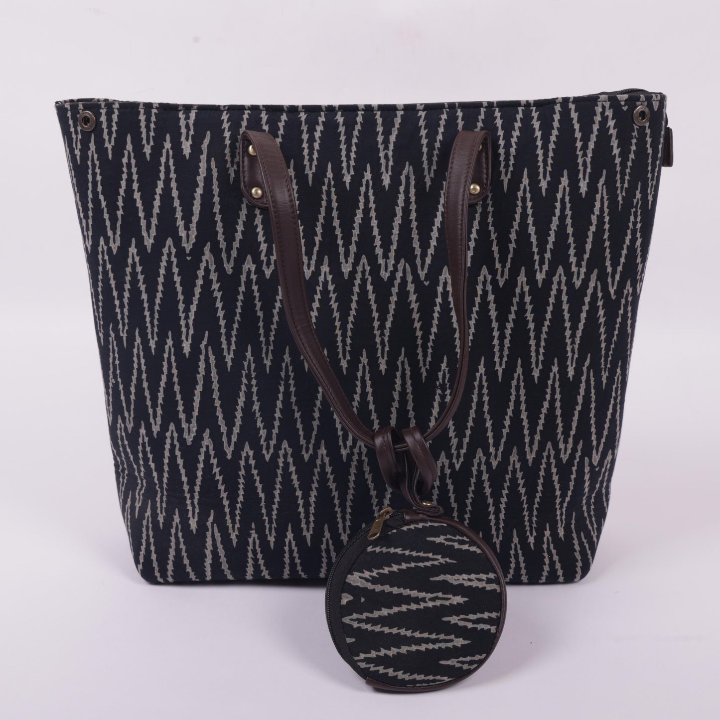 InkJaipur's Black Printed Tote bag