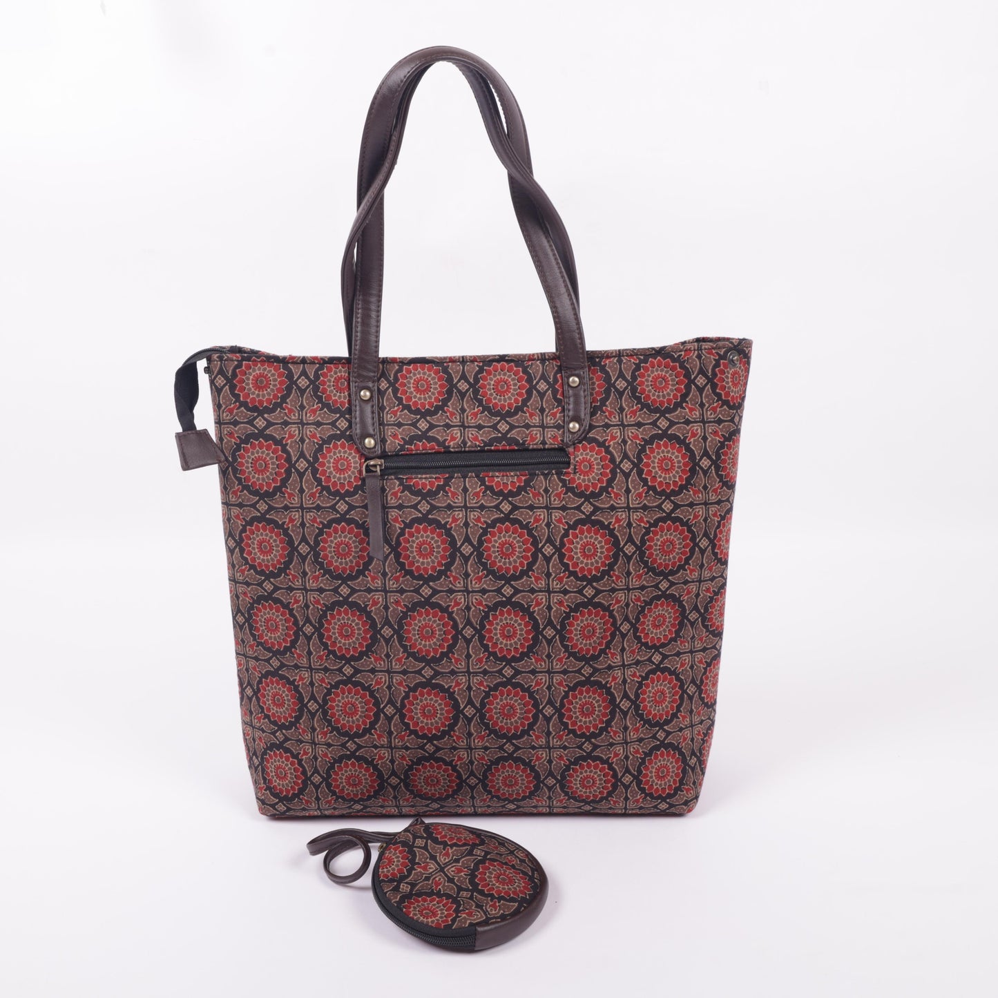 InkJaipur's Floral Printed Tote Bag