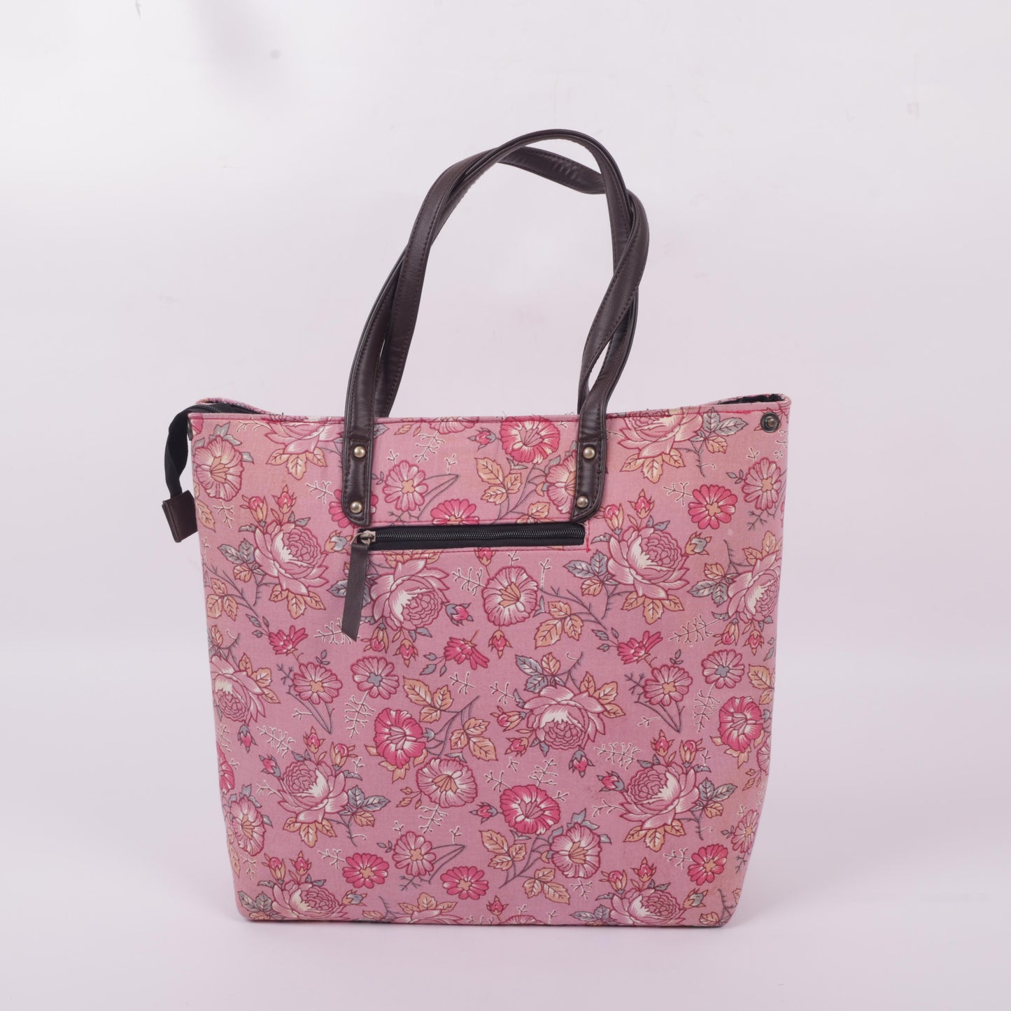 InkJaipur Pink Printed Tote bag