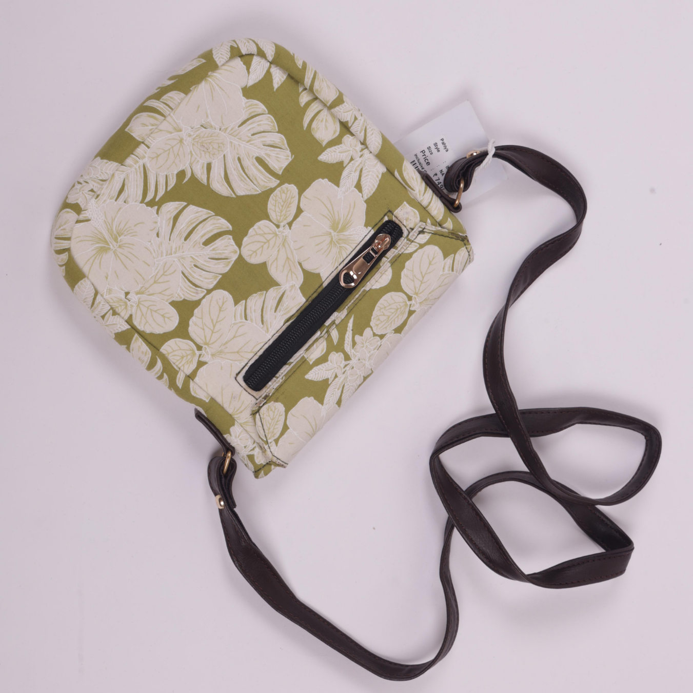 Green floral printed bags