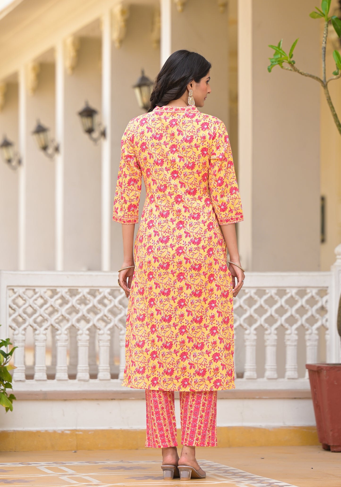 Floral Straight Kurti Set