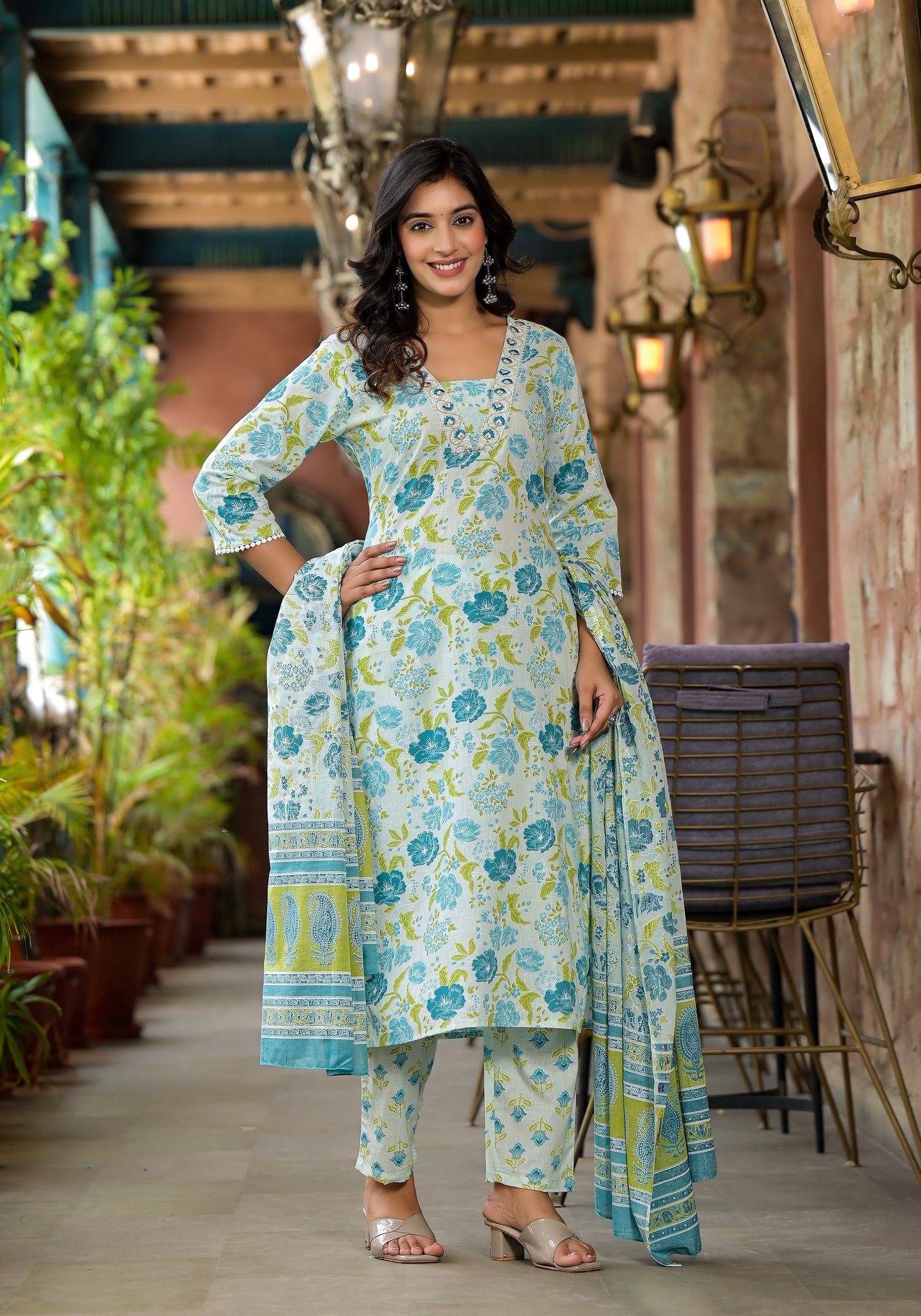 Floral Kurti Set
