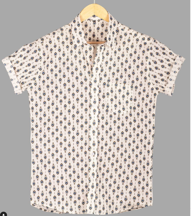 Block Printed, Half Sleeves Shirt