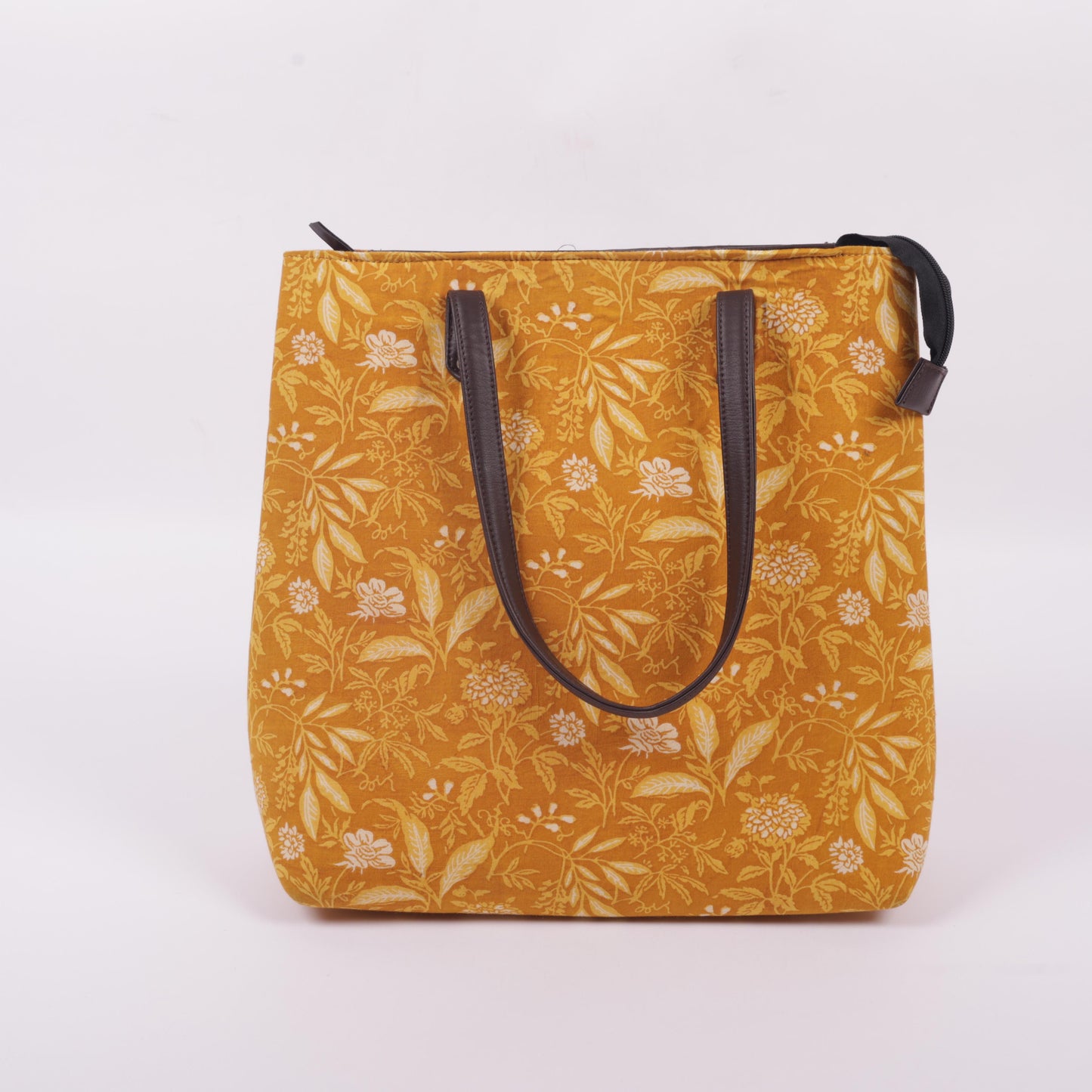 Ink Jaipur Yellow Printed Tote bag