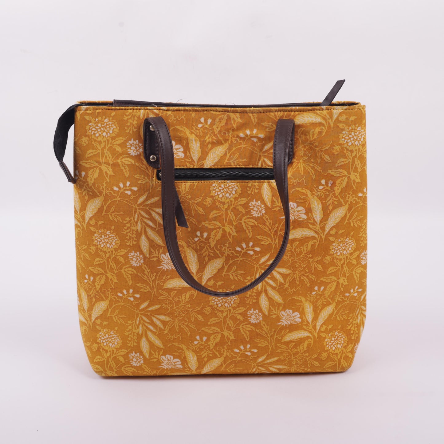 Ink Jaipur Yellow Printed Tote bag