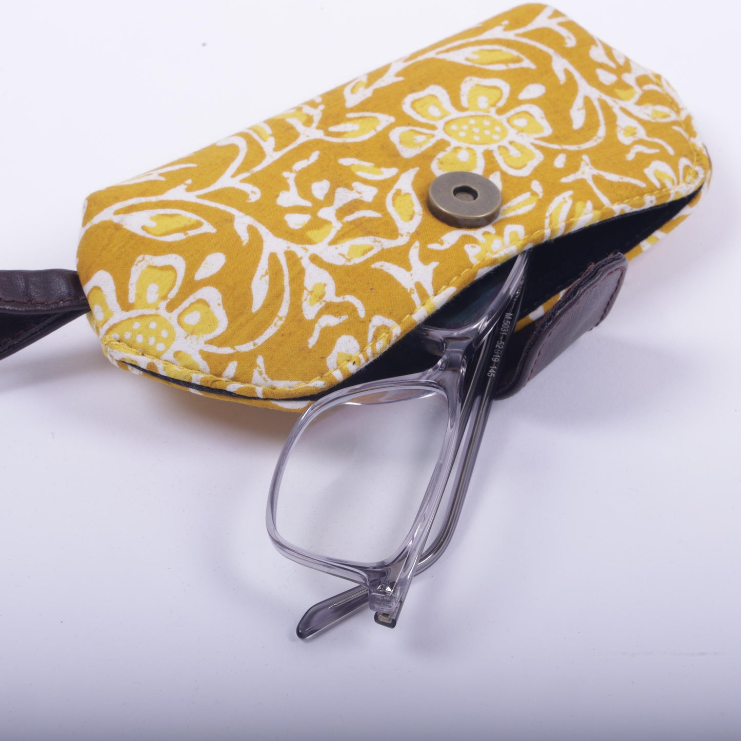 Sunglasses Cover yellow Floral Printed