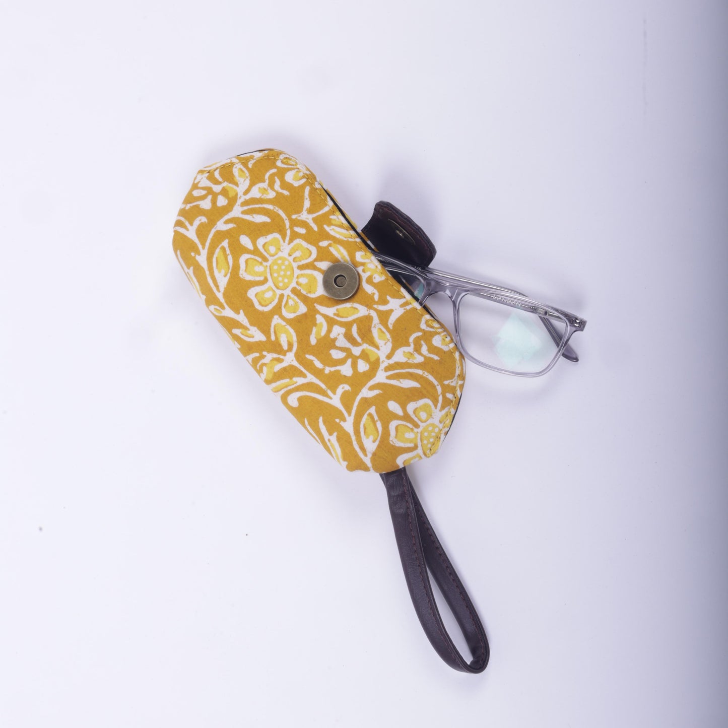 Sunglasses Cover yellow Floral Printed