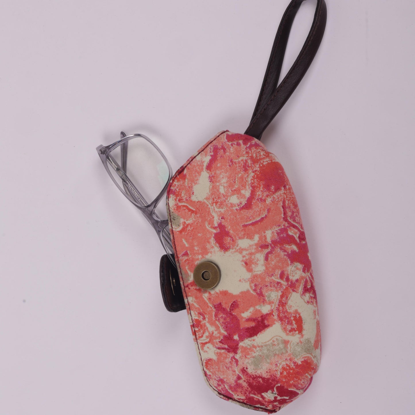 Red Floral Sanganeri Printed Sunglass Cover