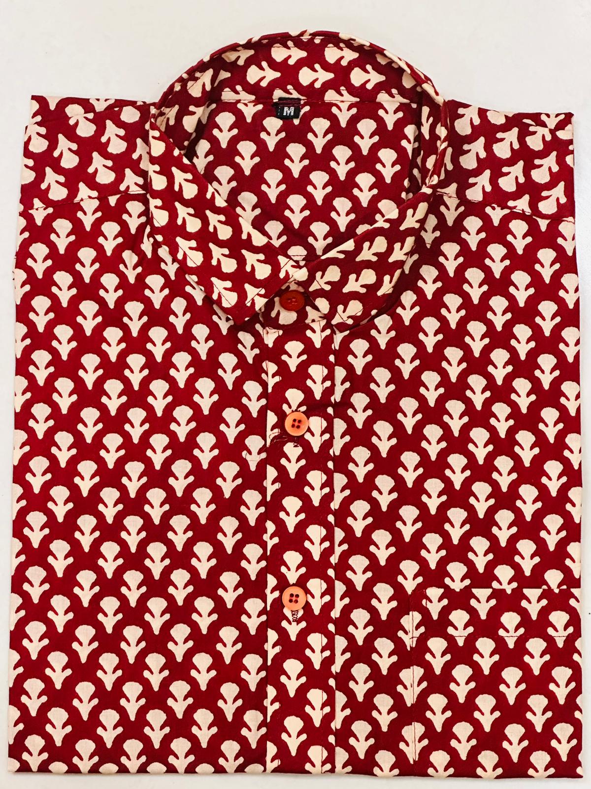 Block Printed, Half Sleeves Shirt