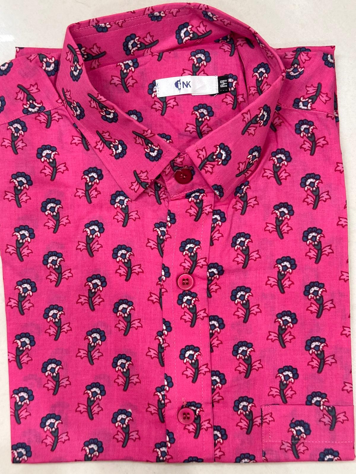 Block Printed, Half Sleeves Shirt