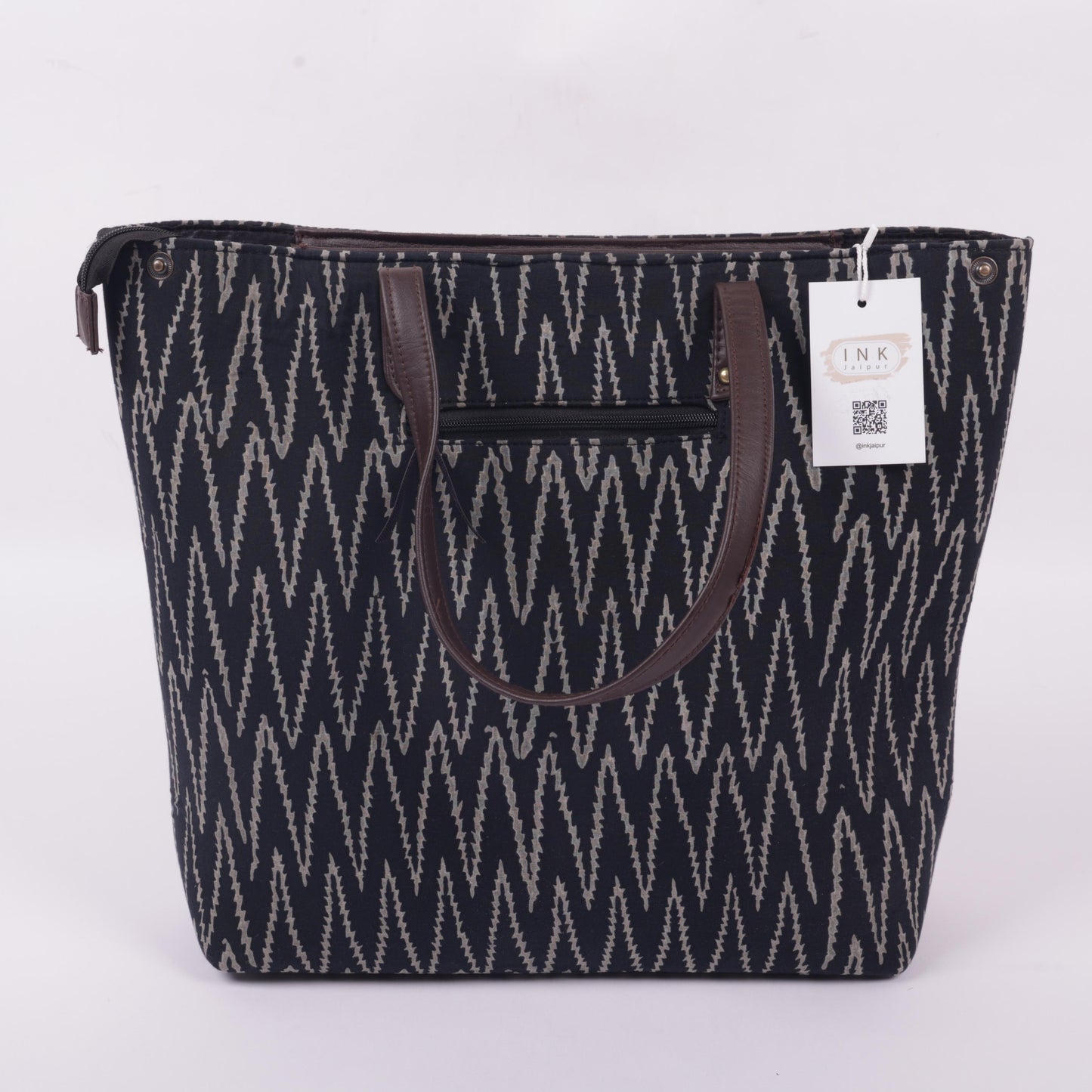 InkJaipur's Black Printed Tote bag