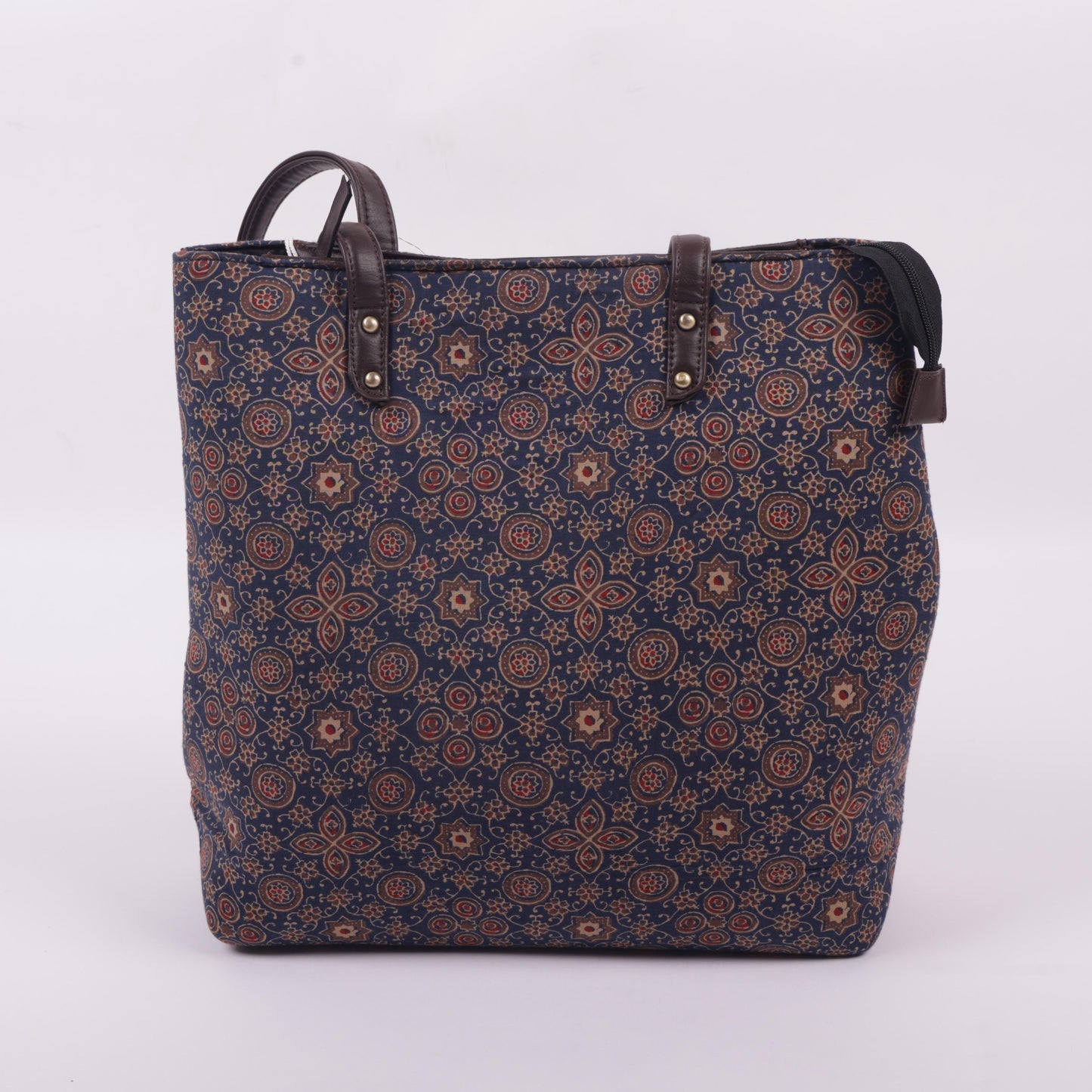 InkJaipur's Blue base Floral Printed Tote Bag