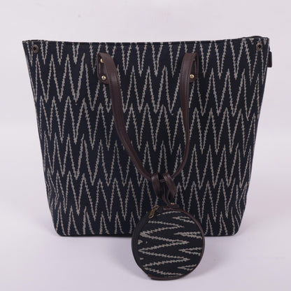InkJaipur's Black Printed Tote bag