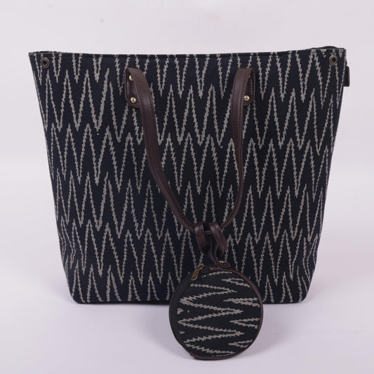 InkJaipur's Black Printed Tote bag