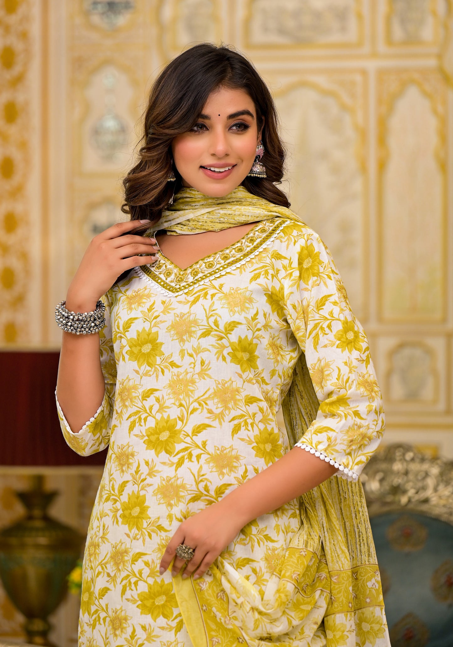Floral Straight Kurti Set