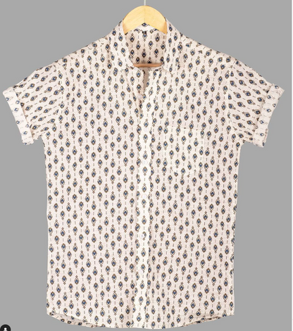 Block Printed, Half Sleeves Shirt