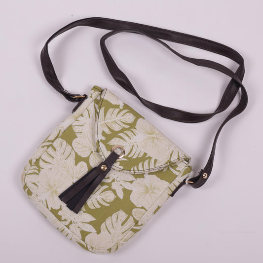 Green floral printed bags