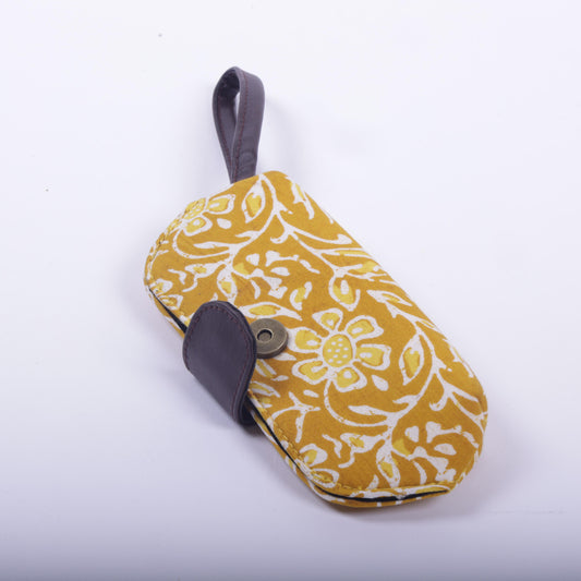 Sunglasses Cover yellow Floral Printed
