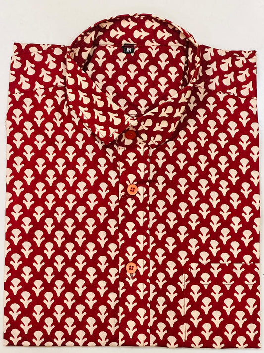 Block Printed, Half Sleeves Shirt