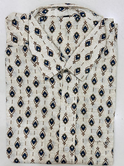 Block Printed, Half Sleeves Shirt