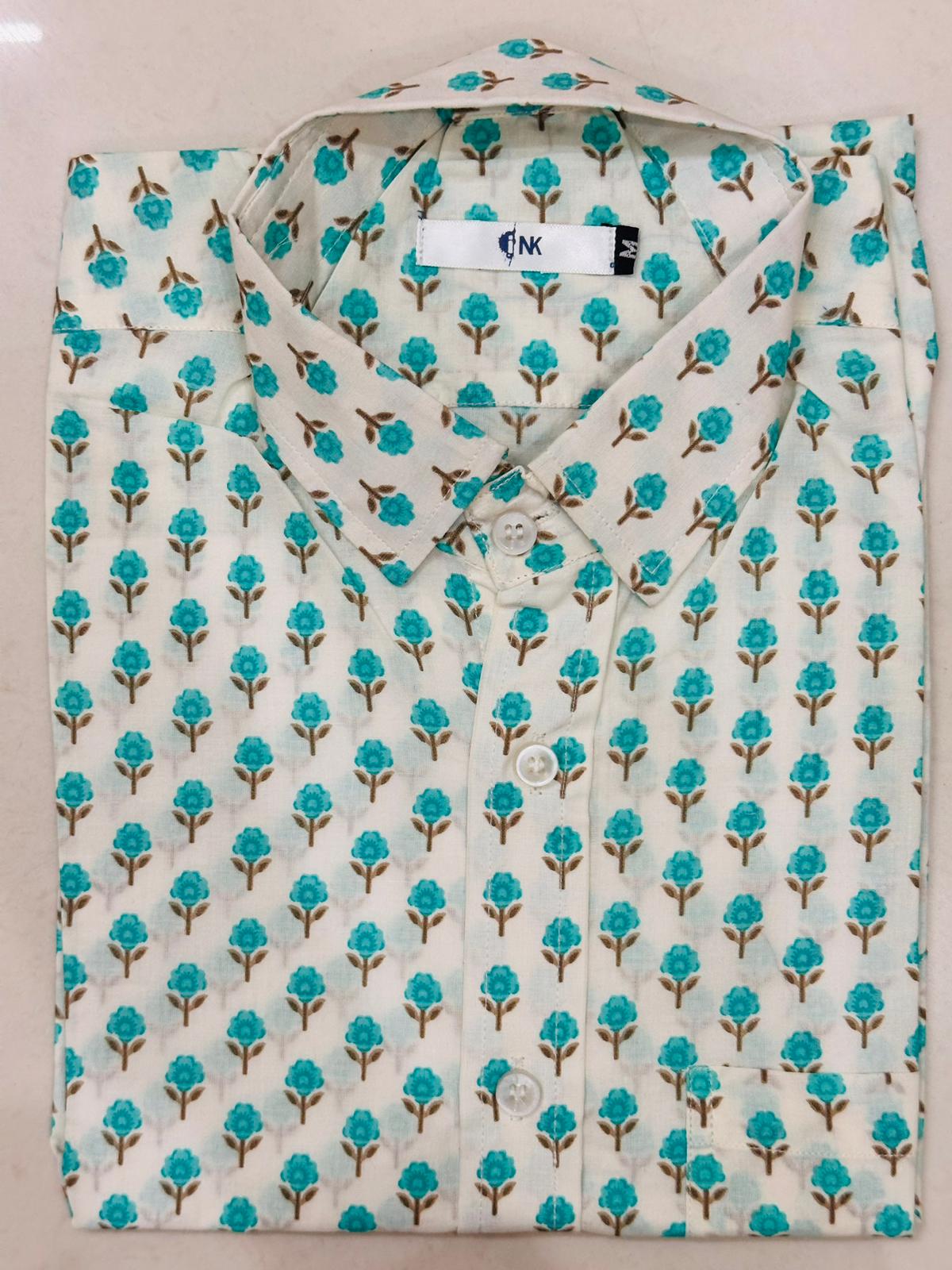 Block Printed, Half Sleeves Shirt