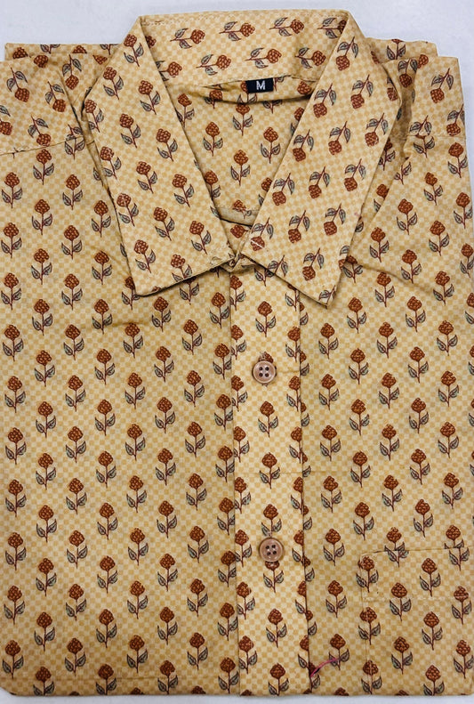 Block Printed, Half Sleeves Shirt
