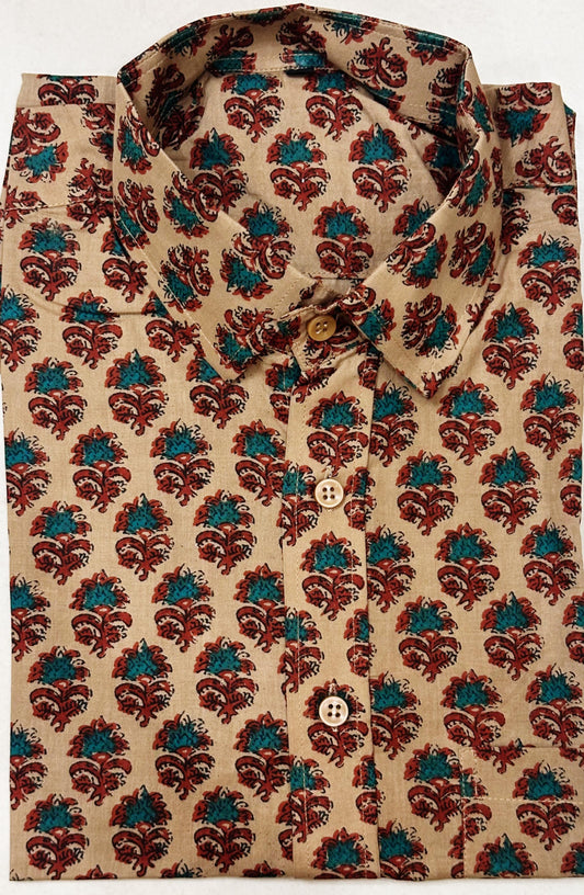 Block Printed, Half Sleeves Shirt