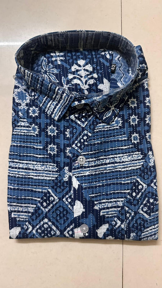 Block Printed, Half Sleeves Shirt