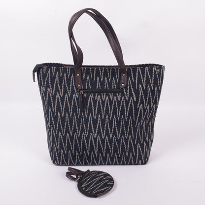 InkJaipur's Black Printed Tote bag