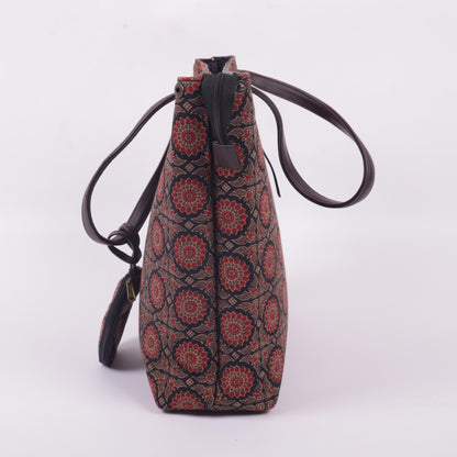 InkJaipur's Floral Printed Tote Bag